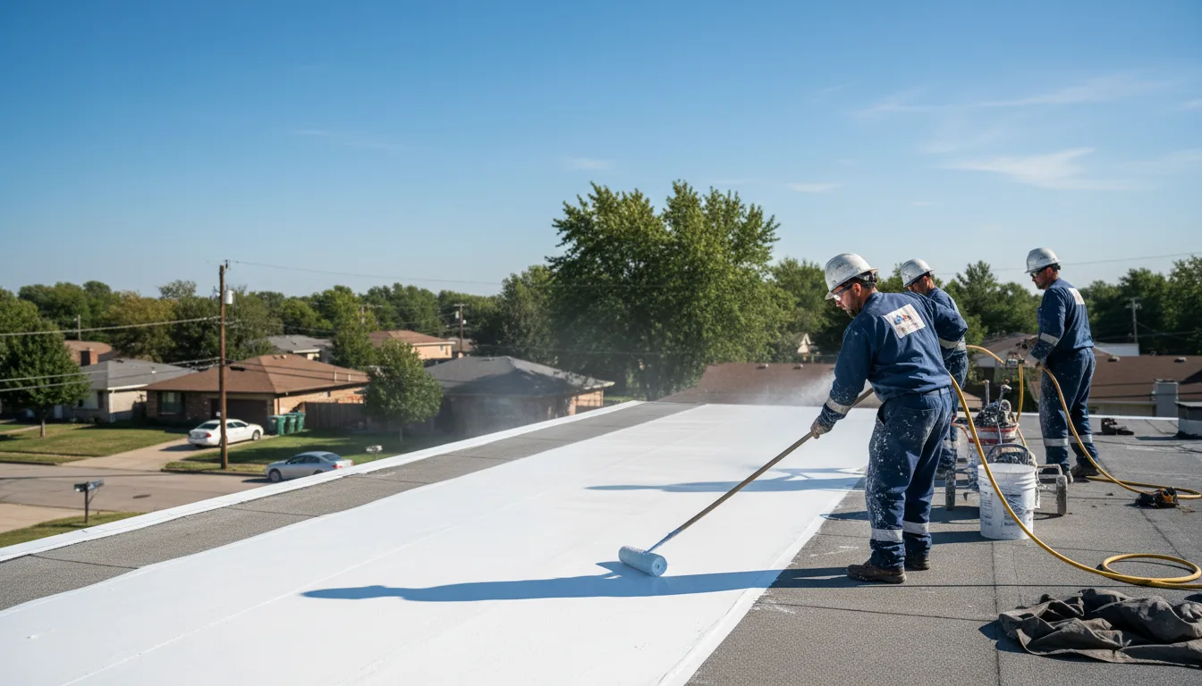 Commercial roof coating in Indiahoma, OK near me